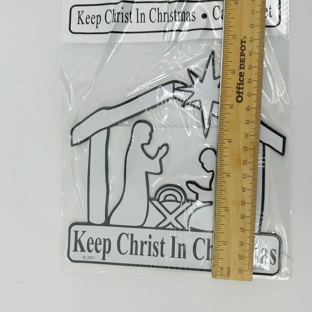 Lot of 2 Vehicle Magnet of Holy Family Keep Christ in Christmas